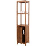 thumbnail of Teak-Regal HWC-M84, Badschrank Badregal Badezimmer, hochwertiges B-Grade-Teak (Kernholz, 20-30 Jahre), 180x40cm