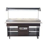 thumbnail of Combisteel Büfett-Theke für 4xGN1/1 aus Mahagoni/Edelstahl  1500x700x1400mm