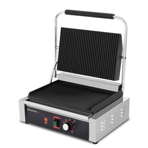 Gril À Panini Professionnel 1800W - Plaque Rainurée Haute Performance - Idéal pour Snack et Restauration Rapide - Equipementpro