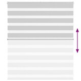 thumbnail of vidaXL Zebra rolgordijn 130x100 cm stofbreedte 125,9 cm lichtgrijs