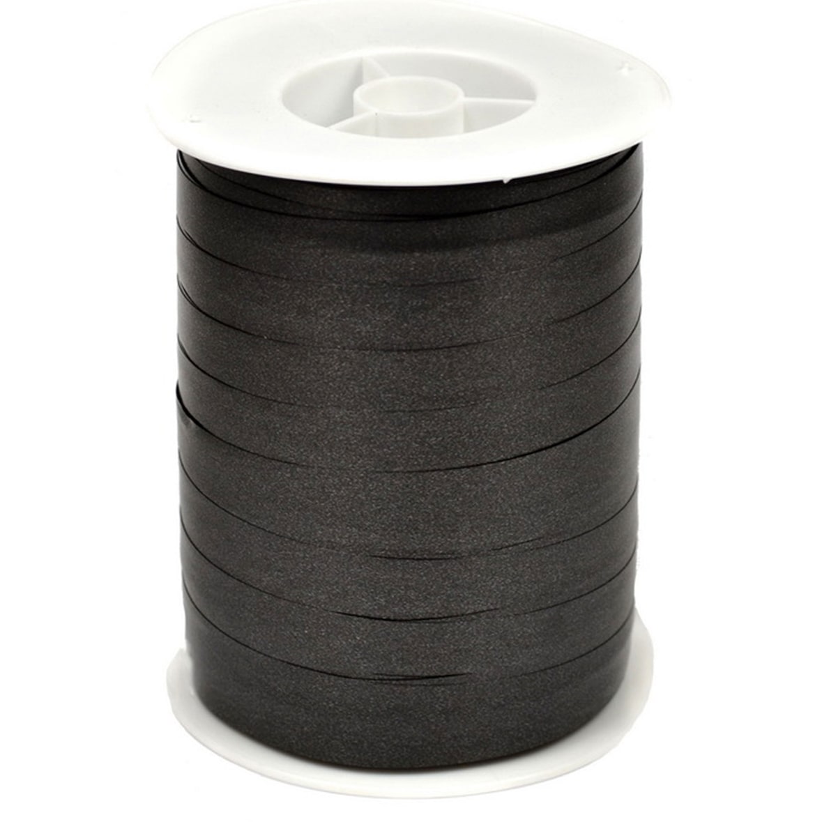 250m Geschenkband Ringelband 10mm - wasserfestes Kunststoff Dekoband Schleifenband Polyband Luftballonband zum Basteln Schleifen Luftballons Schwarz