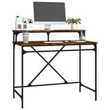 thumbnail of vidaXL Schreibtisch Räuchereiche 100x50x90 cm Holzwerkstoff und Eisen