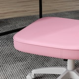 thumbnail of Silla de escritorio tapizada en PU silla de oficina giratoria con altura ajustable sin brazos carga 120 kg 46x59x82-92 cm rosa