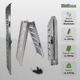 thumbnail of TRUTZHOLM 2 x Auffahrrampe klappbar 180 cm Traglast 400 kg Alu grau geriffelt/ gelocht Verladerampe