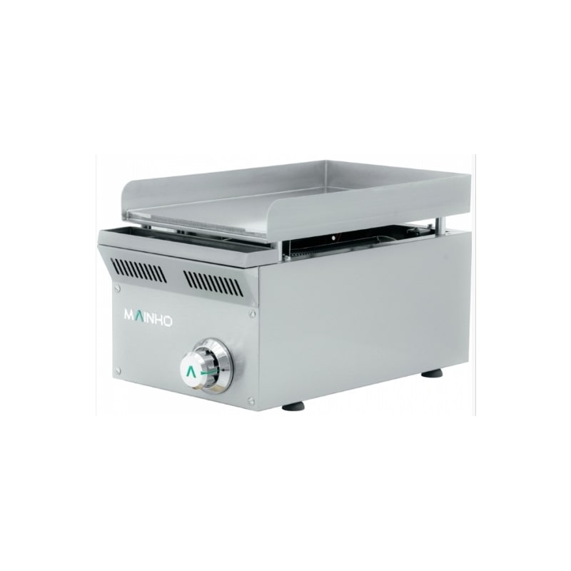 Plancha a gas con placa de acero rectificado