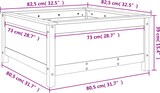 thumbnail of vidaXL Pflanzkübel Schwarz 82,5x82,5x39 cm Massivholz Kiefer