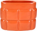 thumbnail of Padria Vase Orange Porzellan Retro Mid-Century länglich Blumen-Gefäß Sträuße