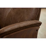 thumbnail of KAWOLA Relaxsessel FERREIRA Drehsessel Lederfaserstoff cognac mit Hocker