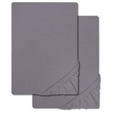 thumbnail of Doppelpack CloudComfort Basic Spannbettlaken dunkelgrau 140 x 190 - 160 x 200 cm