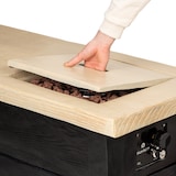 thumbnail of Corinth Gas-Feuerstelle 40.000BTU/13kW Abdeckung Edelstahlbrenner Schwarz