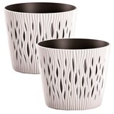 thumbnail of WellHome - Set mit 2 Pflanztöpfen 5L Sandy Round Ø22,5 cm/Stück in Weiß