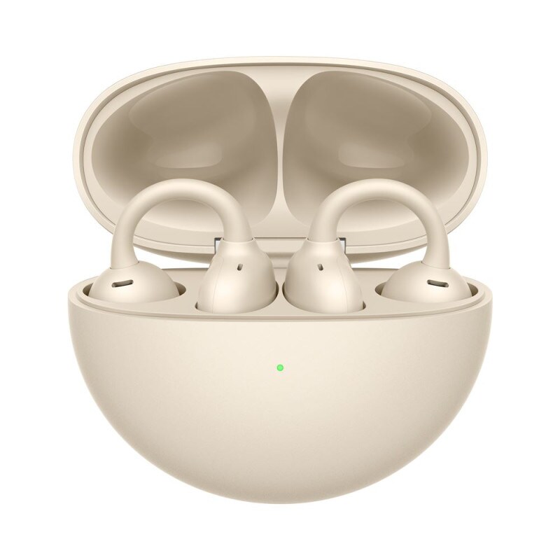 Huawei FreeClip Kopfhörer Beige mit Doppelmagnettreiber, kabellos