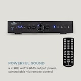 thumbnail of AV2-CD608BT HiFi-Stereo-Verstärker 4x100W RMS BT Dig-Opt-In Schwarz