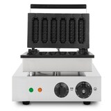 thumbnail of VERTES wafelijzer op stok, 6 wafels tegelijk, 120 wafels per uur, instelbaar 0°-300°C, met teflon bekleed