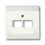 thumbnail of FUTURE LINEAR Zentralplatte, UAE/IAE, studioweiß, matt, Befestigung mit Schraube, mit Beschriftungsfeld