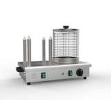 thumbnail of METRO Professional Hot-Dog-Maker mit Brot-Heizstäben GHM2001, Edelstahl / Glas, 54 x 30 x 39 cm, 550 W, lebensmittelecht, mit Tragegriff, silber