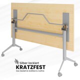 thumbnail of bümö Klapptisch weiß 160 x 80 cm klappbar & fahrbar, klappbarer Schreibtisch auf Rollen, Klappschreibtisch, Tisch klappbar, Klappbarer Tisch,