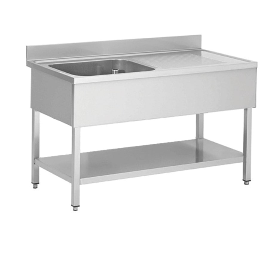 Gastrospüle Spültisch Spülbecken Spüle Spültheke 1 Becken links Tiefe 600 mm