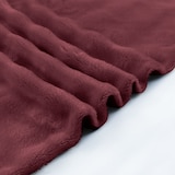 thumbnail of Teddyplüsch Winter Bettwäsche 155x220 Set Bordeaux Bubble Optik mit Kissenbezug 80x80 cm und Reißverschluss flauschig 4 Teilig