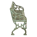 thumbnail of Biscottini Garten-Balkonbank - Außenbank 130x47x79 cm - Gartensofa für draußen - Bank aus Gusseisen - Grünes Gartensofa