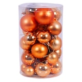 thumbnail of 30tlg. Christbaumkugeln / Weihnachtskugeln orange Ø 4/5/6/7cm