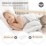 thumbnail of ML-Design Kinderbett 80x160 cm Natur, Holzbett mit Lattenrost & Rausfallschutz, Jugendbett aus massivem Kiefernholz, Montessori Einzelbett Babybett