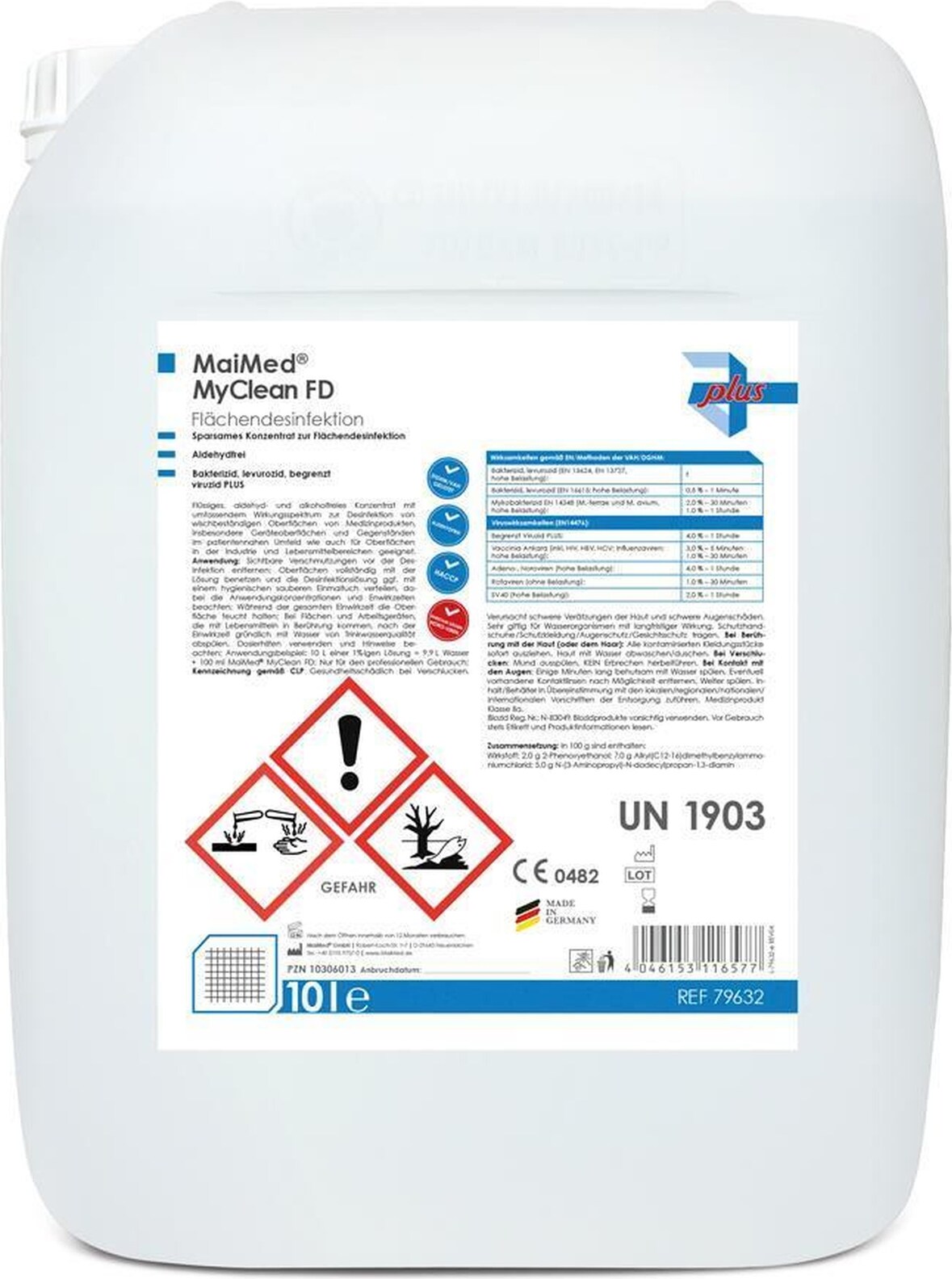 MaiMed MyClean FD - Flächendesinfektion - 2 x 5 L Kanister - Desinfektionsmittel