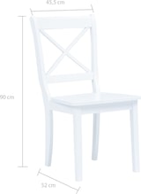 thumbnail of vidaXL Esszimmerstühle 6 Stk. Weiß Gummiholz Massiv