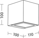 thumbnail of Silberne LED-Applikation, 4,5 W, einzelne quadratische Emission, IP65, 4000 K, Anthrazit – Außenwandbeleuchtung aus Aluminiumdruckguss