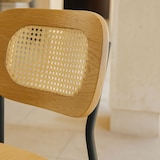 thumbnail of Now's Home - Lot De 2 Chaises En Bois Naturel Et Pieds En Metal Noir