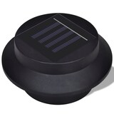 thumbnail of Set de lámparas solares de exterior para valla 6 piezas negro