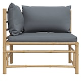 thumbnail of vidaXL Garten-Ecksofa mit Dunkelgrauen Kissen Bambus