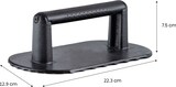 thumbnail of Tarrington House Pressa per carne da barbecue, ghisa smaltata / nylon, 22.3 x 12.9 x 7.5 cm, manico ergonomico, nero