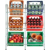 thumbnail of tectake Rek voor 6 drankkratten - grijs - 401728