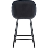 thumbnail of Décoshop26 - Tabouret de bar chaise haute x1 assise effet capitonnée en velours noir et métal noir 10_0004891