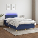 thumbnail of vidaXL Boxspringbett mit Matratze & LED Blau 120x190 cm Stoff