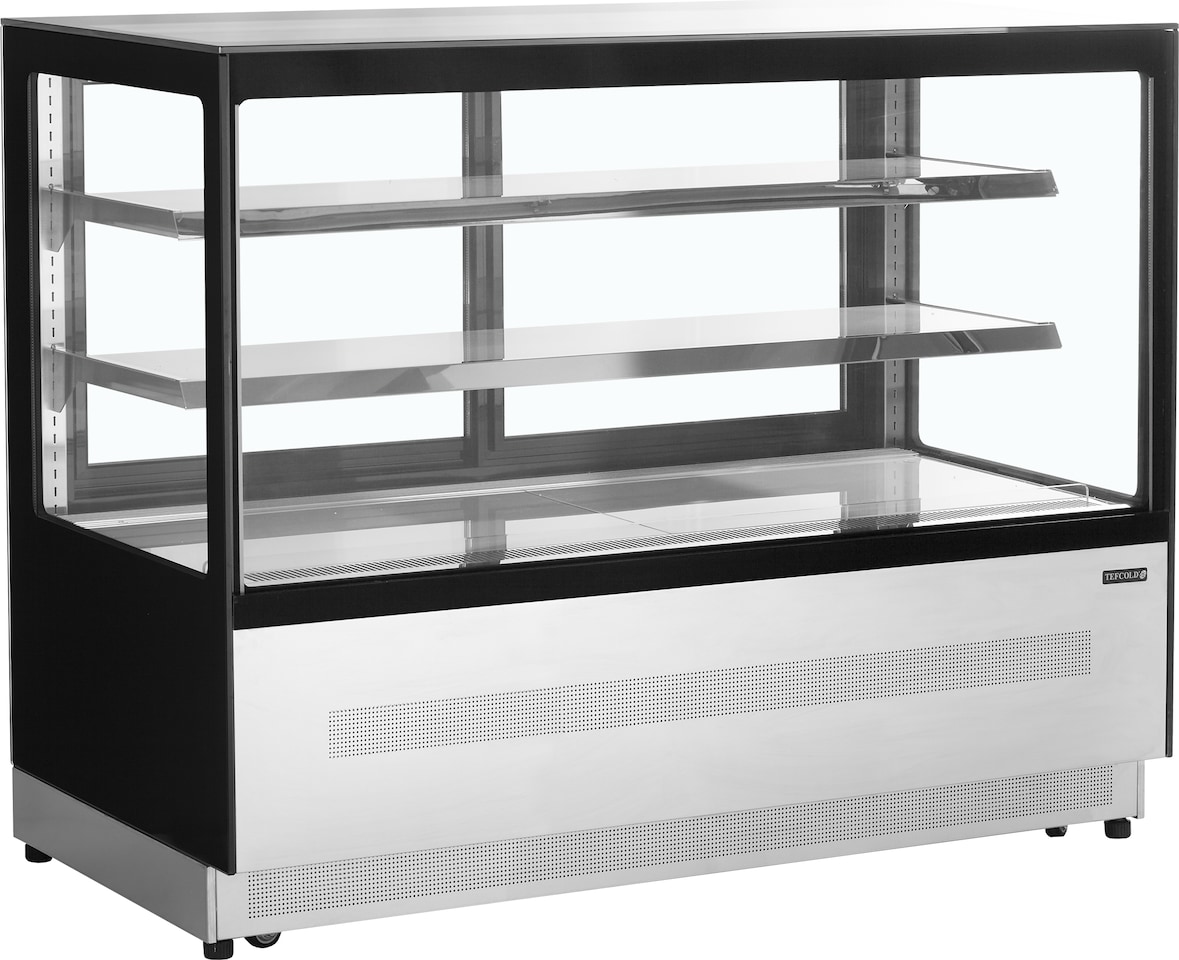 TEFCOLD Display-Backwarentheke LPD1500F/BLACK 480l Edelstahl / Glas