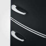 thumbnail of Frigorifero Congelatore combinato Total NoFrost, Posa libera, Larghezza 60 cm, 315 L, Classe E, Veggibox inclusa, Retrò, Nero, Severin RKG 8998