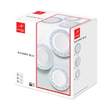 thumbnail of Bormioli Rocco Servizio Tavola 18 Piatti Toledo in Vetro Opale Decoro Blu