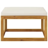 thumbnail of vidaXL Fußhocker mit Cremeweißem Polster Akazie Massivholz