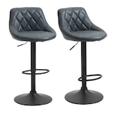 thumbnail of Conjunto de 2 Taburetes de Bar Giratorio con Altura Regulable Sillas Altas Modernas de Comedor con Base Redonda y Reposapiés 51,5x48x83-104 cm