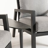 thumbnail of Conjunto de jardín relax, 2 sillones reclinables y mesita auxiliar, Aluminio reforzado color antracita, Cojines color gris
