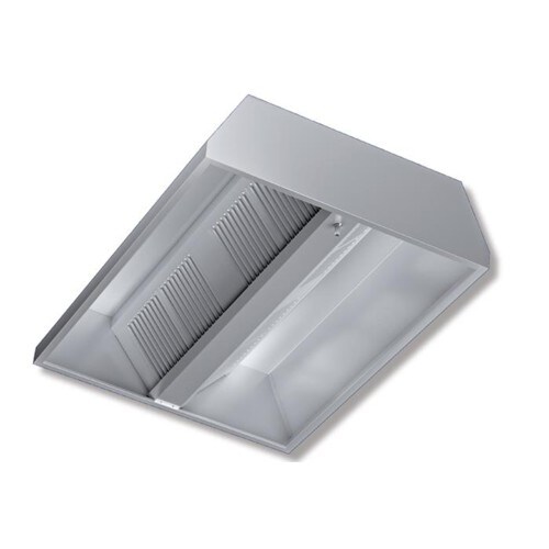 Cappa 140x130x45 acciaio inox Centrale motore cucina ristorante RS7365