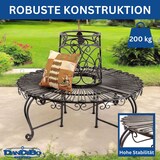 thumbnail of DanDiBo Baumbank Rund Metall Wetterfest Braun 96591 Rundbank ø 135 cm Gartenbank Sitzbank Bank Garten Antik