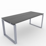 thumbnail of Oficit. Mesa de oficina y hogar. Estructura Marco Cerrado gris plata, con tablero roble azache. Fabricado en España. Medidas: 180x80cm (largo x ancho)