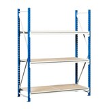 thumbnail of PROREGAL Weitspannregal MAXIMUS | Grundregal | HxBxT 400x200x60cm | 7 Ebenen | Spanplatten-Fachboden | Fachlast 400kg | Lichtblau/Lichtgrau