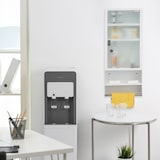 thumbnail of Relaxdays Medizinschrank, Glastür, abschließbar, 4 Fächer, HBT 65x27x12 cm, für Medikamente, Arzneischrank hängend, weiß