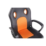 thumbnail of Bureaustoel Elbing Kunstleer zwart/oranje