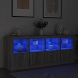 thumbnail of vidaXL Sideboard mit LED-Leuchten Grau Sonoma 163x37x67 cm