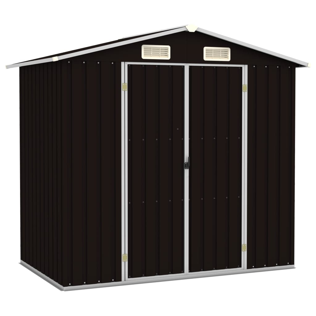 vidaXL Tuinhuis Bruin 205x129x183 cm Gegalvaniseerd staal